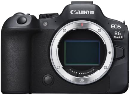 Canon EOS R6 Mark II Mirrorless Camera (Body Only), Full-Frame Camera, 24.2 Megapixel CMOS Sensor, Photo and Video Capabilities, Black