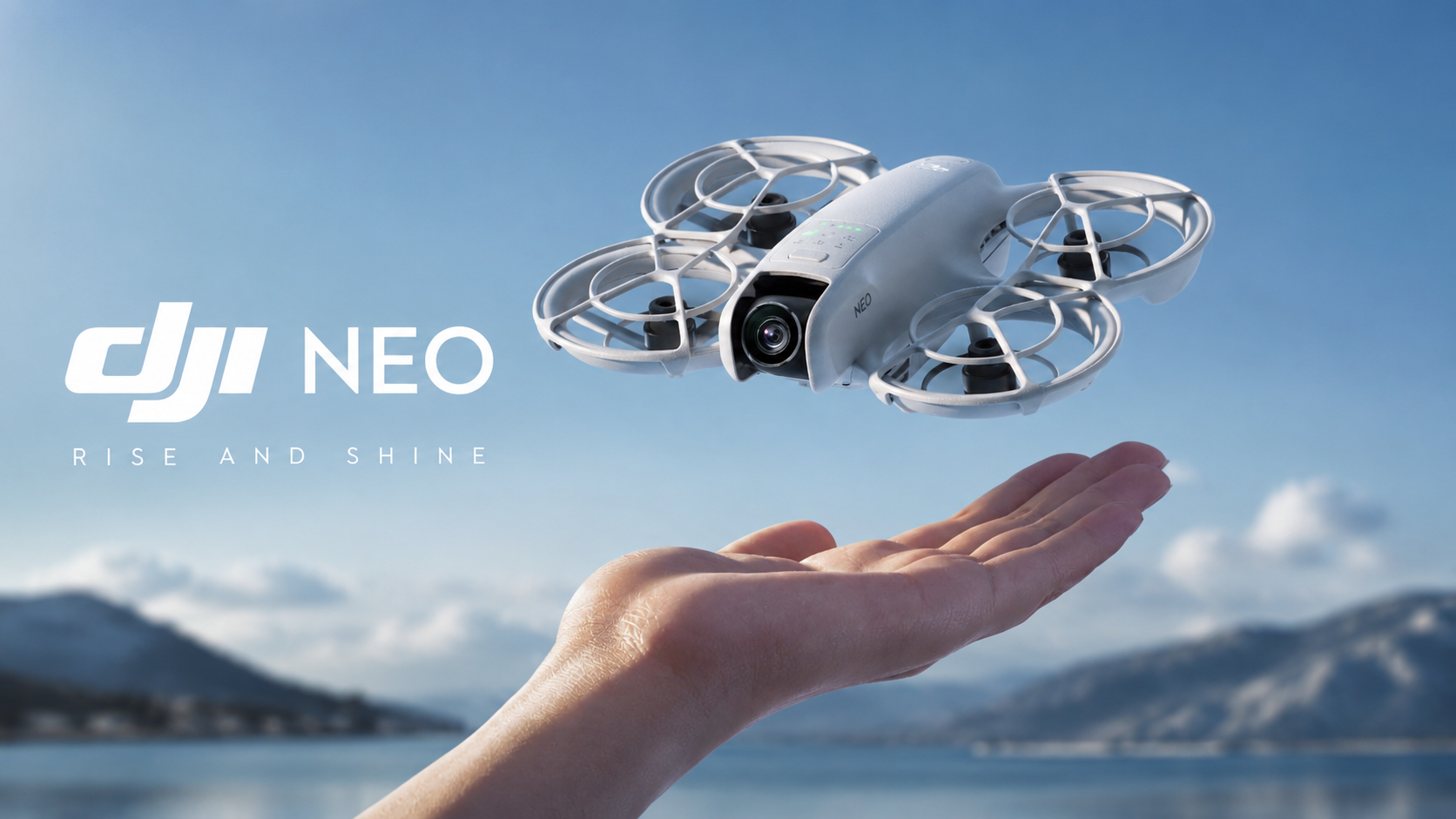 DJI Neo 3 drone hovering over a palm, secret June 2026 launch rumor